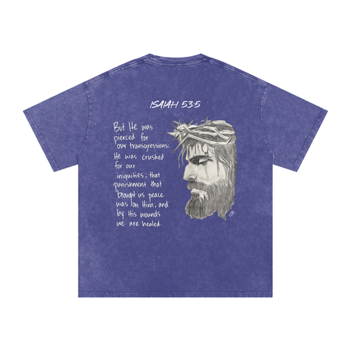 Isaiah 53:5 Purple T-Shirt