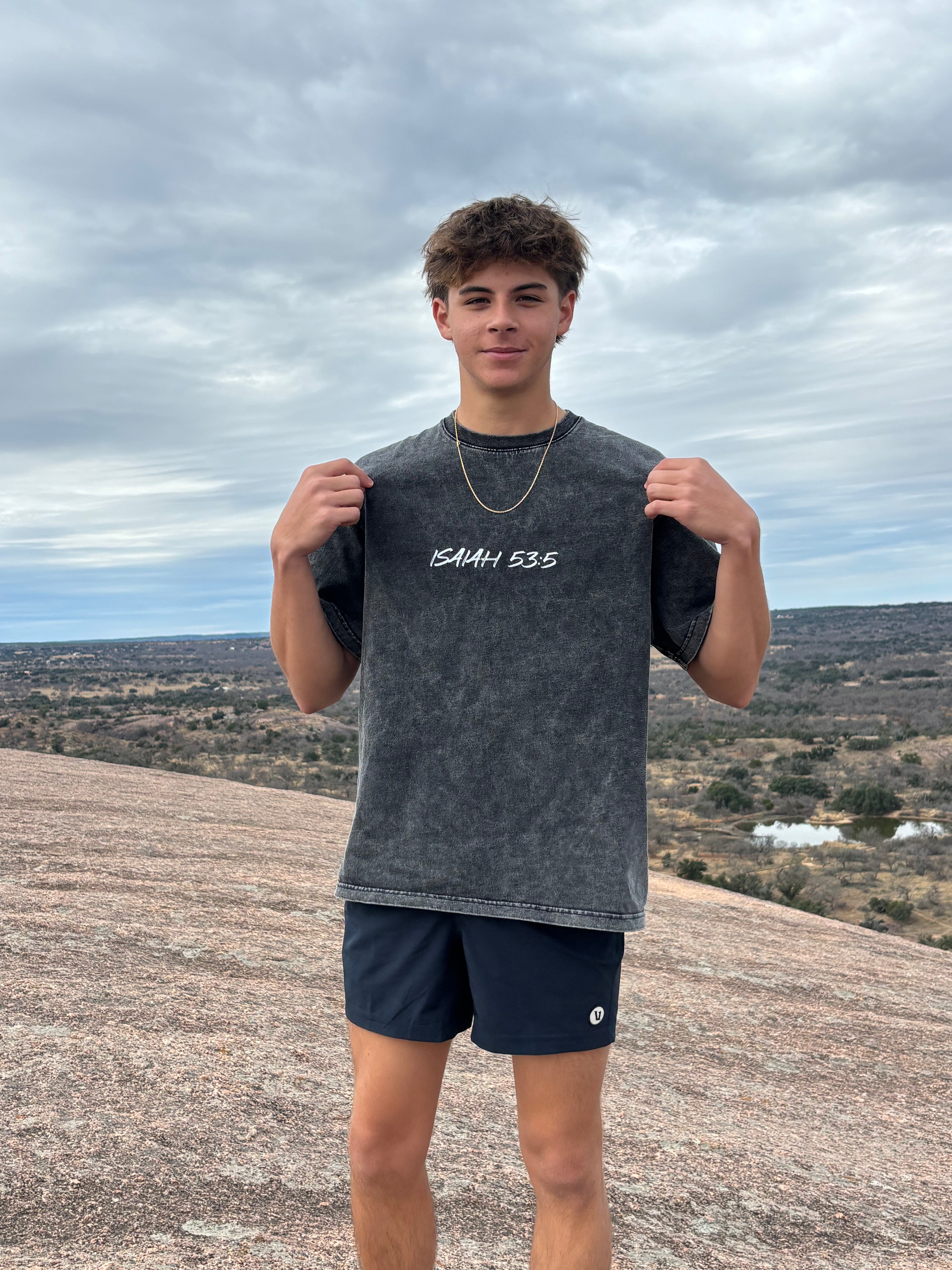 Isaiah 53:5 Charcoal T-Shirt