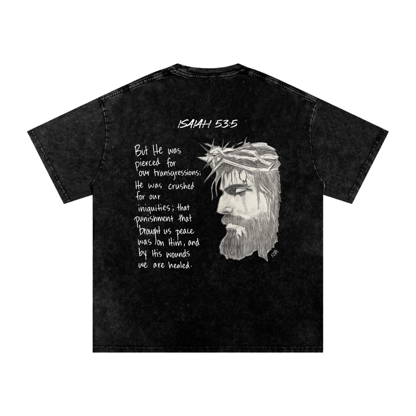 Isaiah 53:5 Charcoal T-Shirt