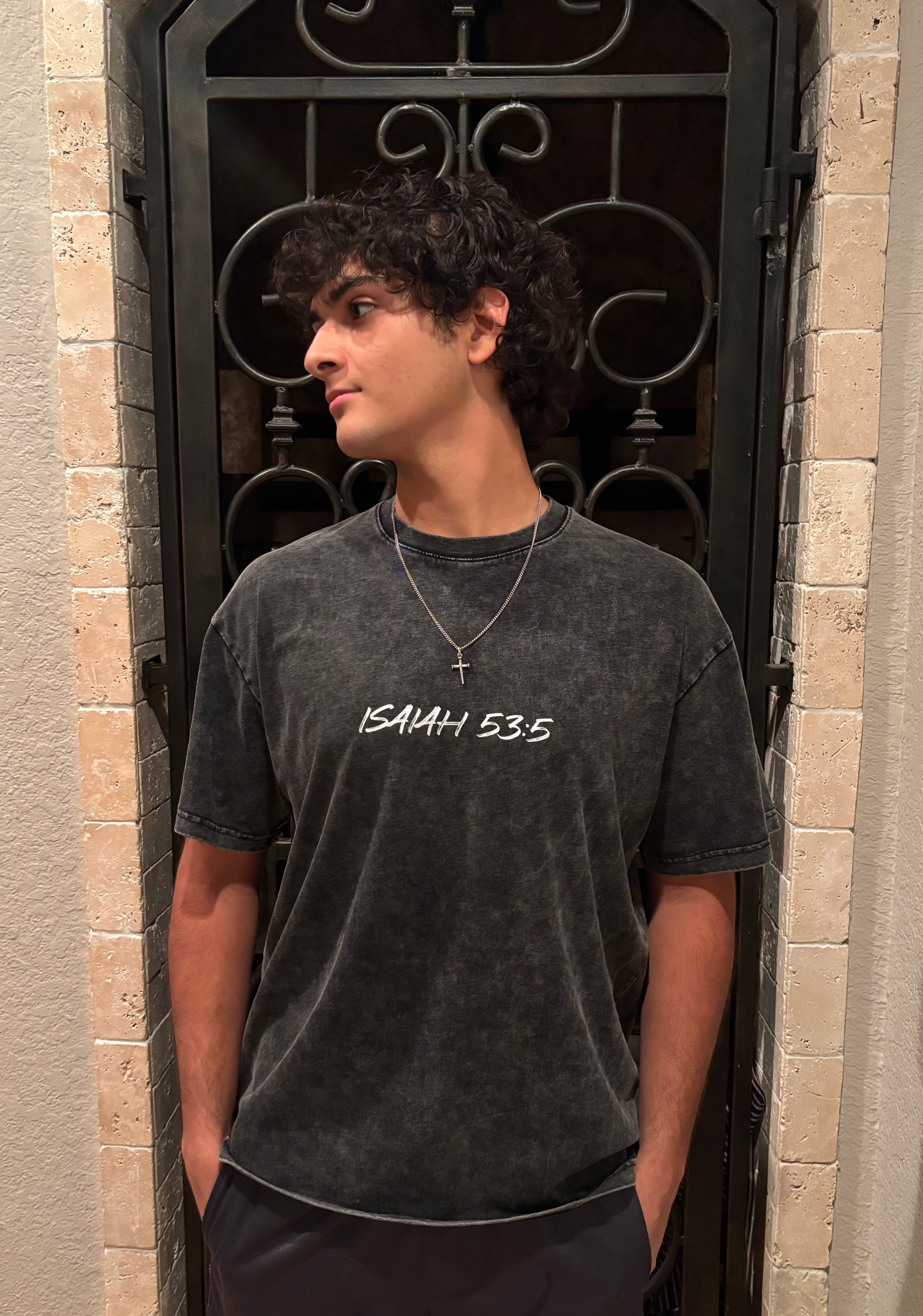 Isaiah 53:5 Charcoal T-Shirt