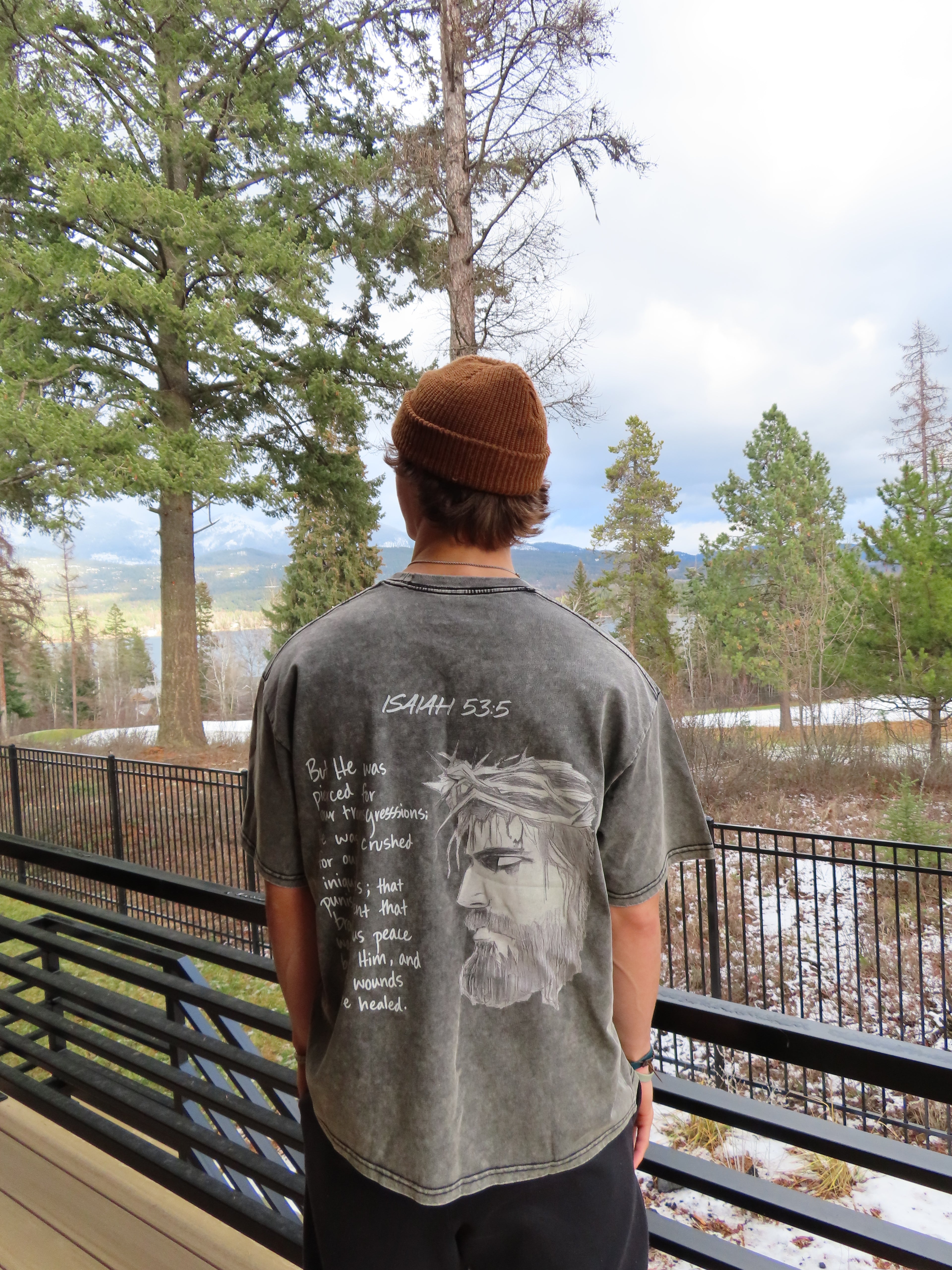 Isaiah 53:5 Grey T-Shirt