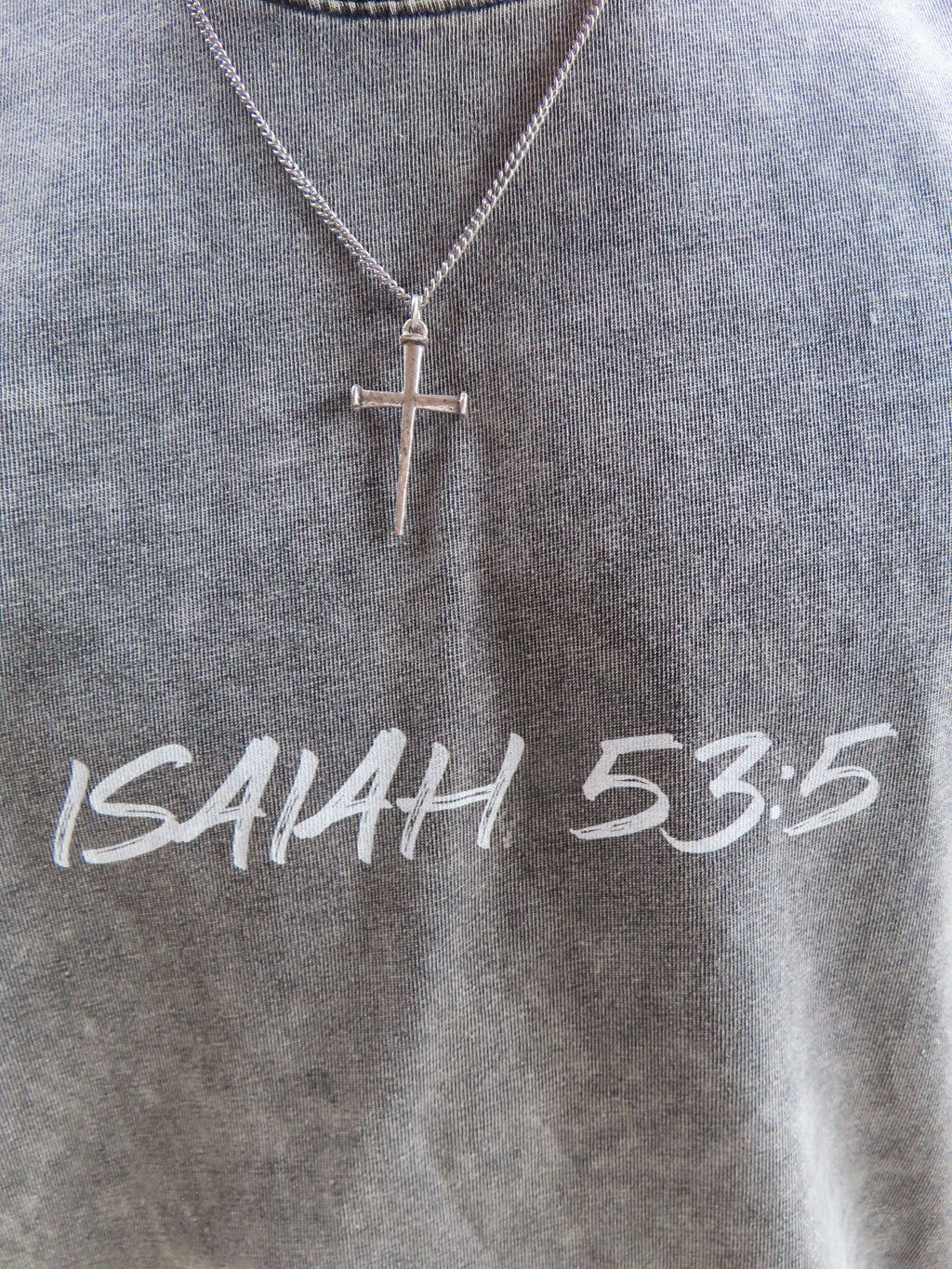 Isaiah 53:5 Grey T-Shirt
