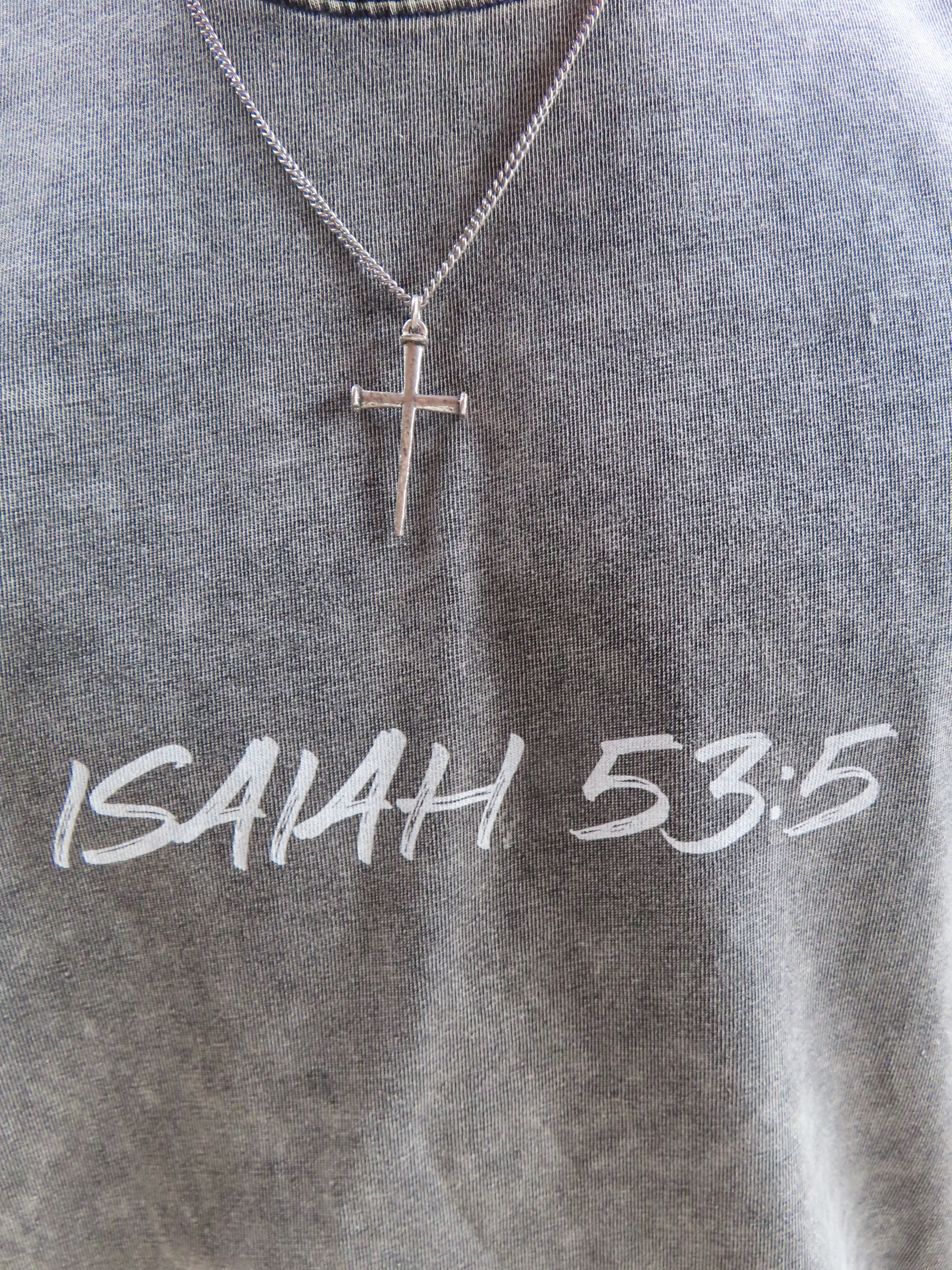 Isaiah 53:5 Grey T-Shirt