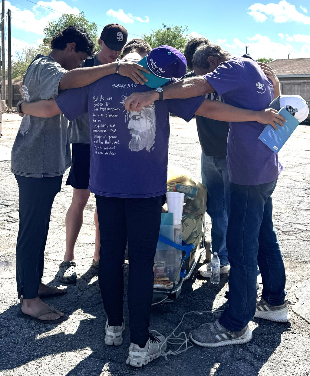 Isaiah 53:5 Purple T-Shirt